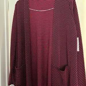 LuLaRoe Black and Pink Dot Top